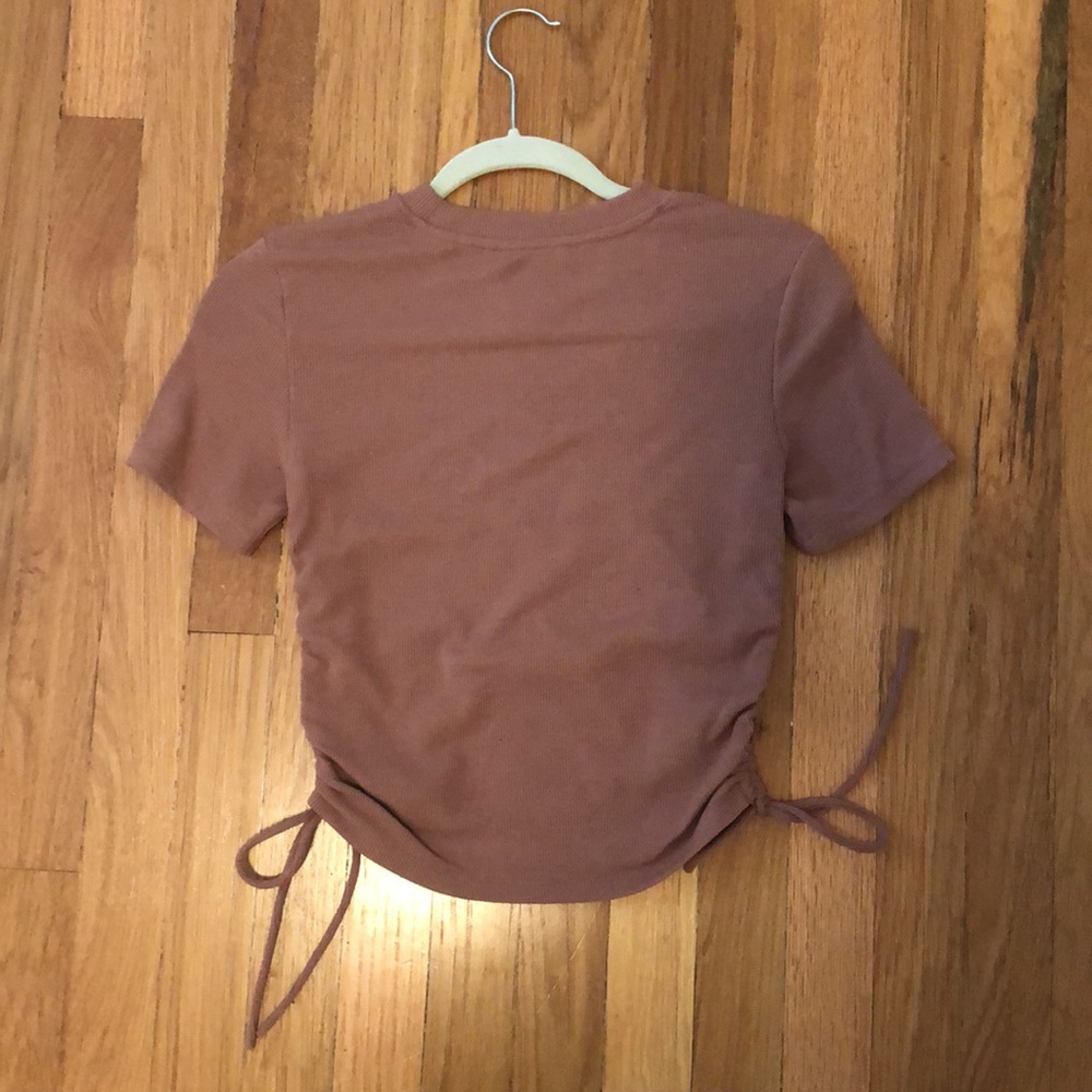 Zara Ruched Ribbed Top - Picture 5 of 5